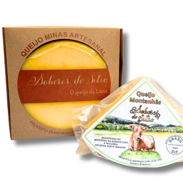 Kit QMA + Montanhês (1 Queijo Artesanal 800g + 1 Queijo Montanhês 300g)